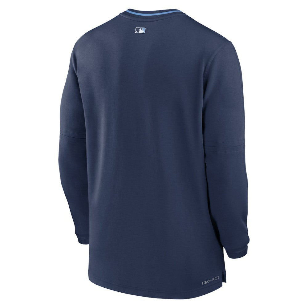 Tampa Bay Rays Nike Authentic Collection Performance Half-Zip Top - Navy Tops