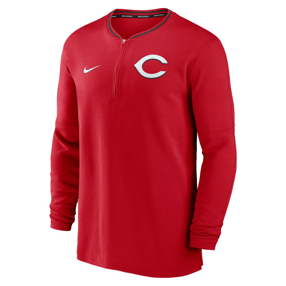 Cincinnati Reds Nike Authentic Collection Performance Half-Zip Top - Red Tops