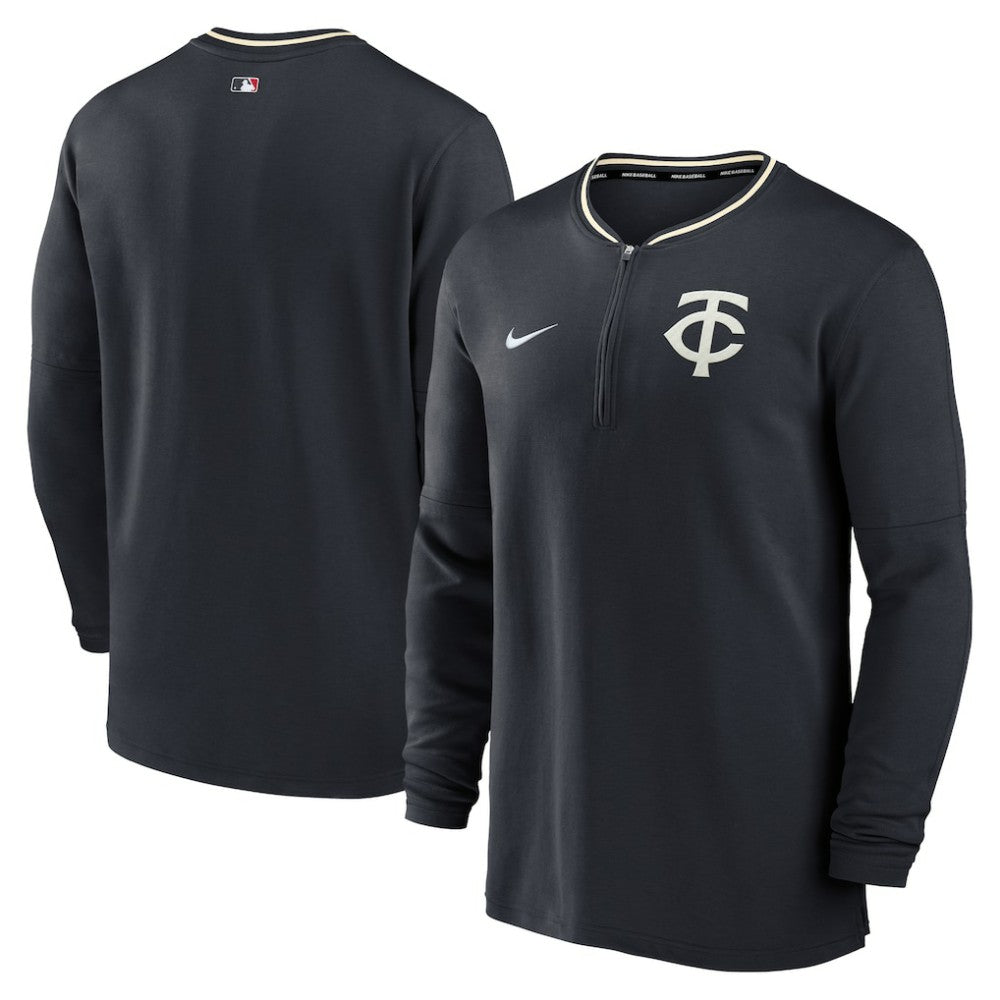 Minnesota Twins Nike Authentic Collection Dri-FIT Half-Zip Top - Navy Tops