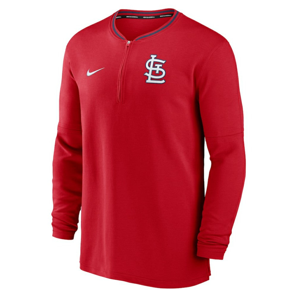St. Louis Cardinals Nike Authentic Collection Performance Half-Zip Top - Red Tops