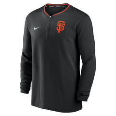 San Francisco Giants Nike Authentic Collection Performance Half-Zip Top - Black Tops