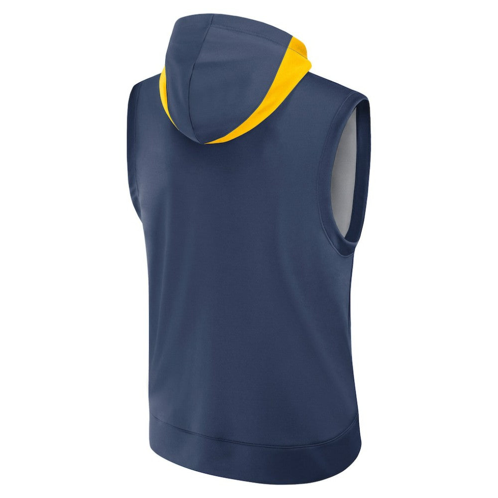 Milwaukee Brewers Nike Authentic Collection Dri-FIT Sleeveless Hoodie - Navy Hoodies