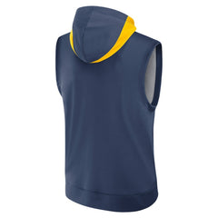 Milwaukee Brewers Nike Authentic Collection Dri-FIT Sleeveless Hoodie - Navy Hoodies