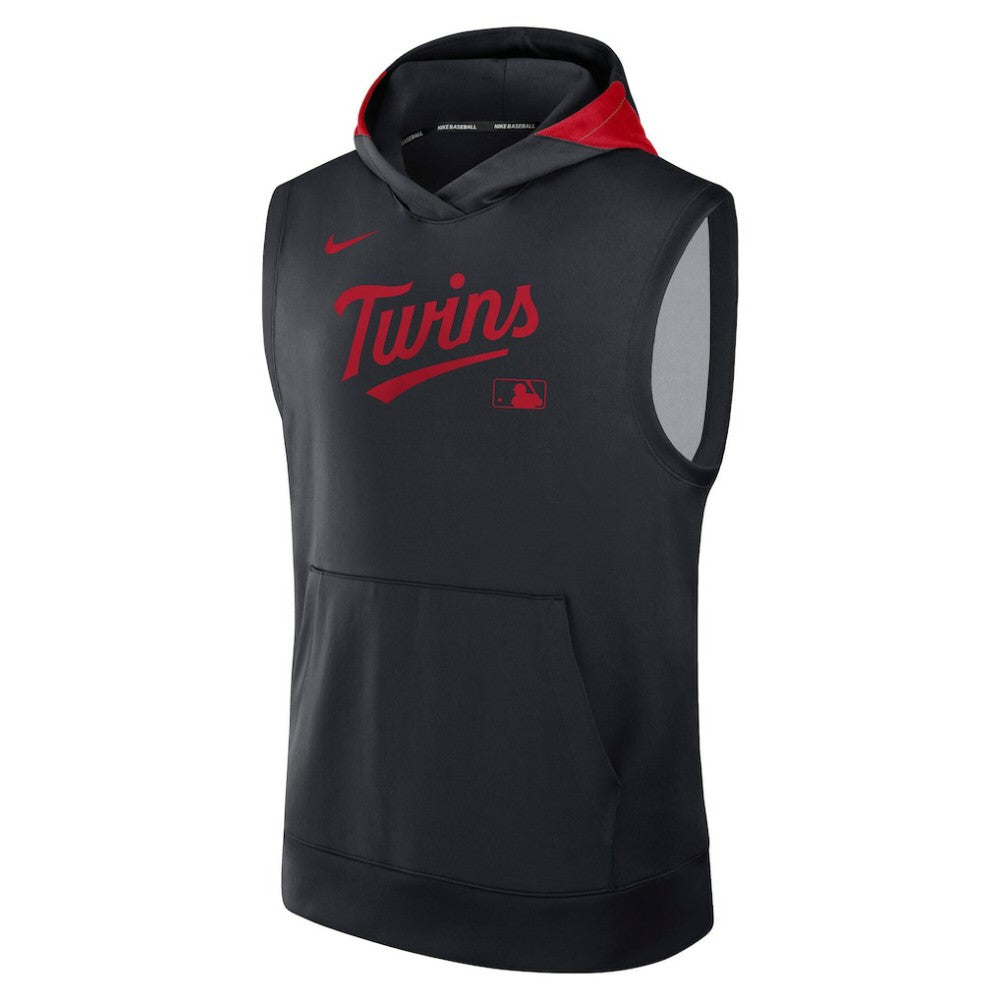 Minnesota Twins Nike Authentic Collection Dri-FIT Sleeveless Hoodie - Navy Hoodies