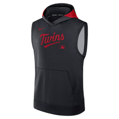 Minnesota Twins Nike Authentic Collection Dri-FIT Sleeveless Hoodie - Navy Hoodies