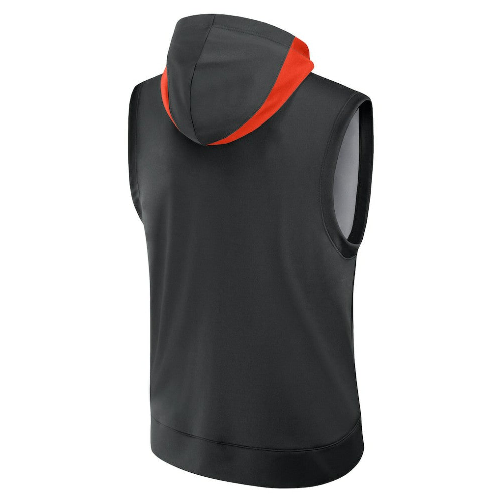 San Francisco Giants Nike Authentic Collection Dri-FIT Sleeveless Hoodie - Black Hoodies