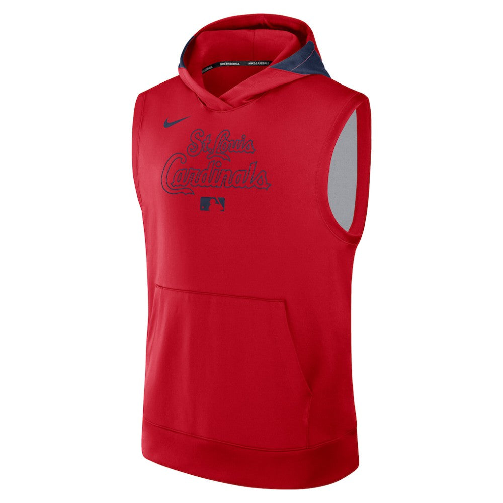 St. Louis Cardinals Nike Authentic Collection Dri-FIT Sleeveless Hoodie - Red Hoodies