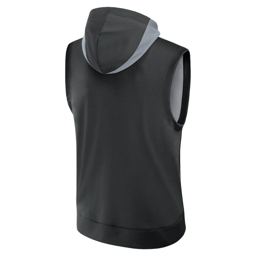 Chicago White Sox Nike Authentic Collection Dri-FIT Sleeveless Hoodie - Black Hoodies