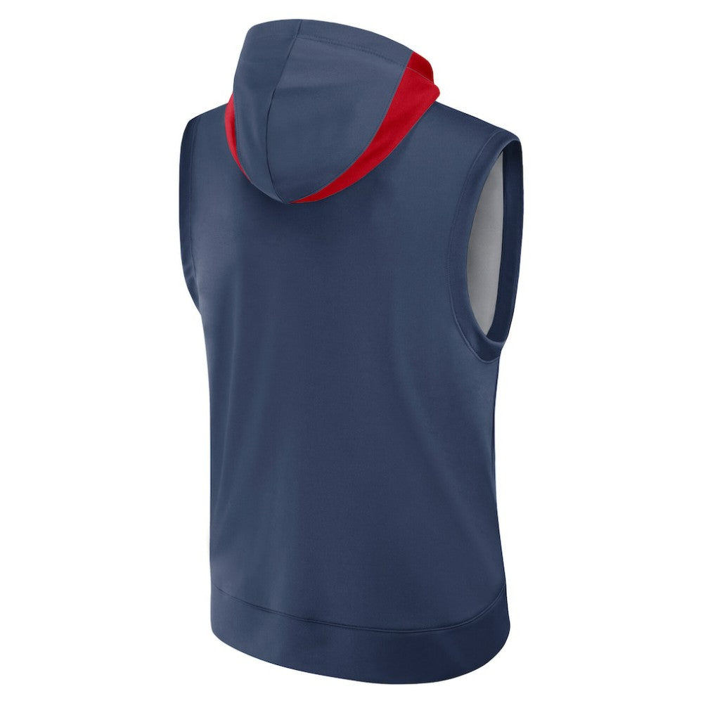 Atlanta Braves Nike Authentic Collection Dri-FIT Sleeveless Hoodie - Navy Hoodies