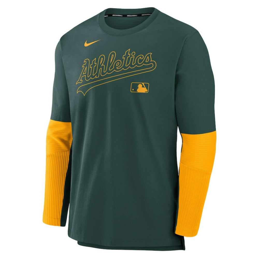 Athletics Nike Authentic Collection Player Dri-FIT Lightweight Pullover  - Green/Gold Pullover