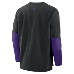 Colorado Rockies Nike Authentic Collection Player Dri-FIT Lightweight Pullover  - Black/Purple Pullover