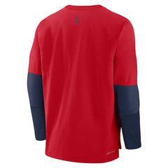 Los Angeles Angels Nike Authentic Collection Player Dri-FIT Lightweight Pullover  - Red/Navy Pullover