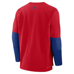 Philadelphia Phillies Nike Authentic Collection Player Dri-FIT Lightweight Pullover  - Red/Royal Pullover