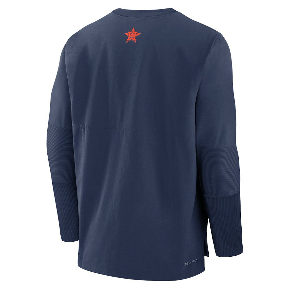Houston Astros Nike Authentic Collection Player Dri-FIT Lightweight Pullover  - Navy/Orange Pullover