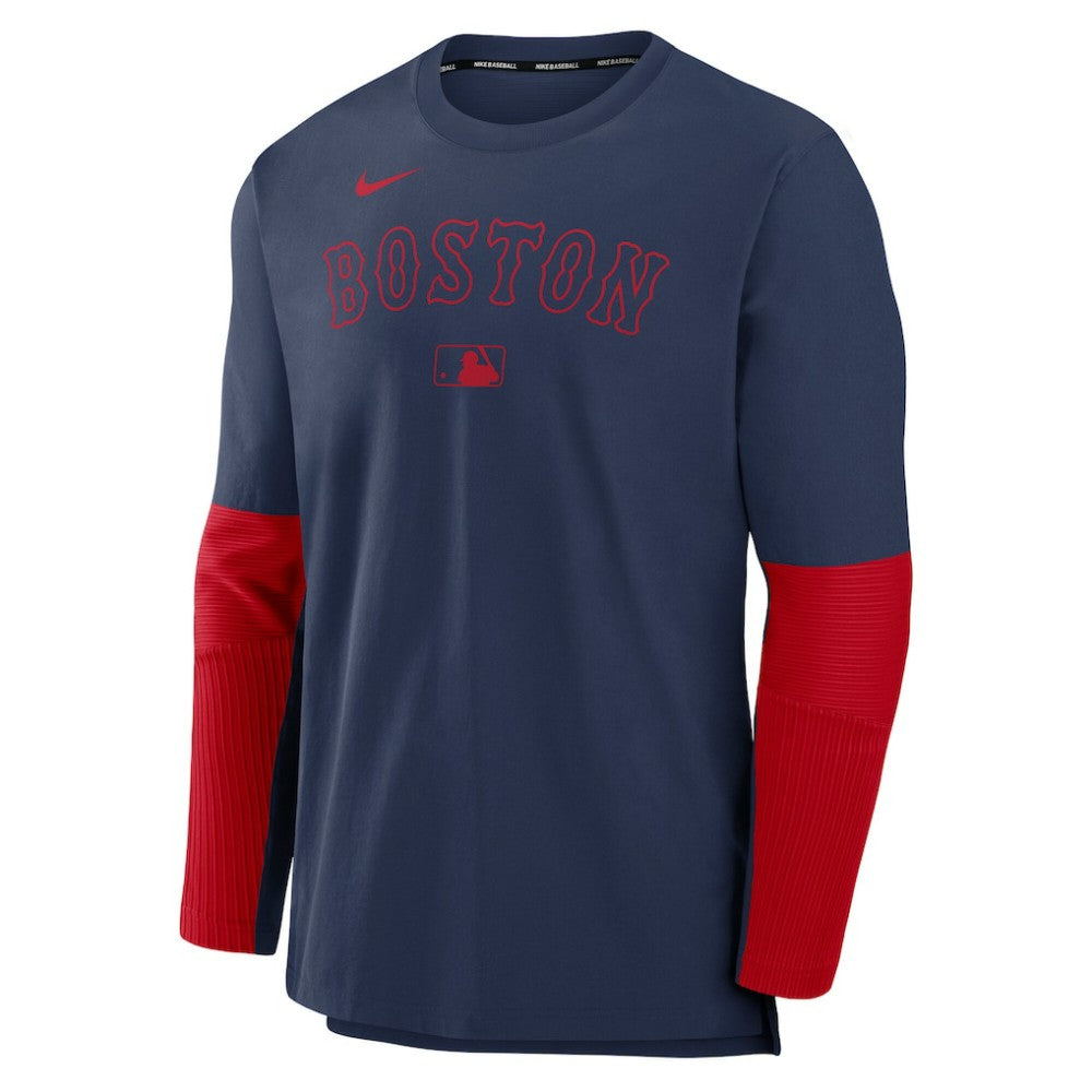 Boston Red Sox Nike Authentic Collection Player Dri-FIT Lightweight Pullover  - Navy/Red Pullover