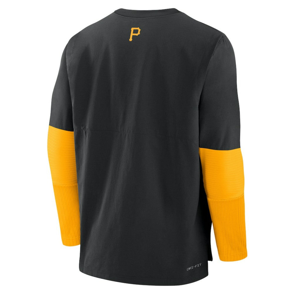 Pittsburgh Pirates Nike Authentic Collection Player Dri-FIT Lightweight Pullover  - Black/Gold Pullover