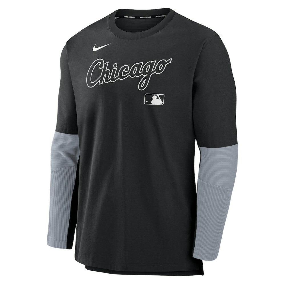 Chicago White Sox Nike Authentic Collection Player Dri-FIT Lightweight Pullover  - Black/Gray Pullover
