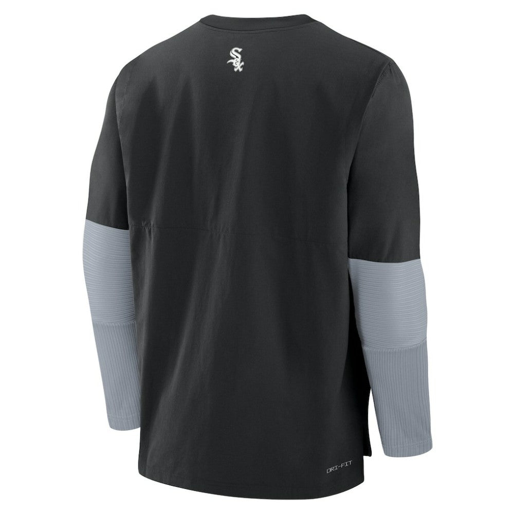 Chicago White Sox Nike Authentic Collection Player Dri-FIT Lightweight Pullover  - Black/Gray Pullover