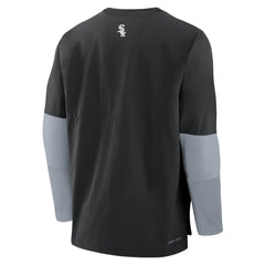 Chicago White Sox Nike Authentic Collection Player Dri-FIT Lightweight Pullover  - Black/Gray Pullover