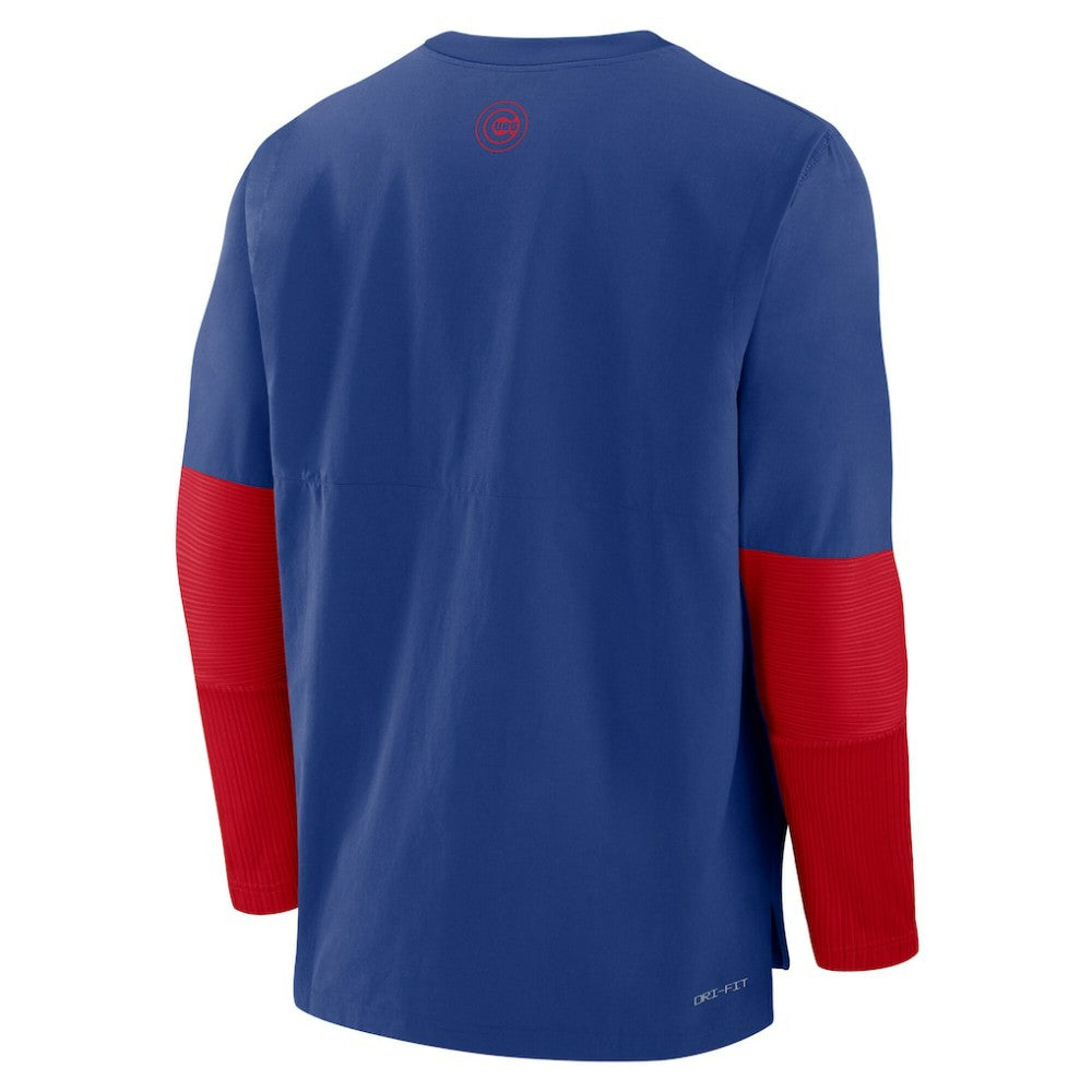 Chicago Cubs Nike Authentic Collection Player Dri-FIT Lightweight Pullover  - Royal/Red Pullover