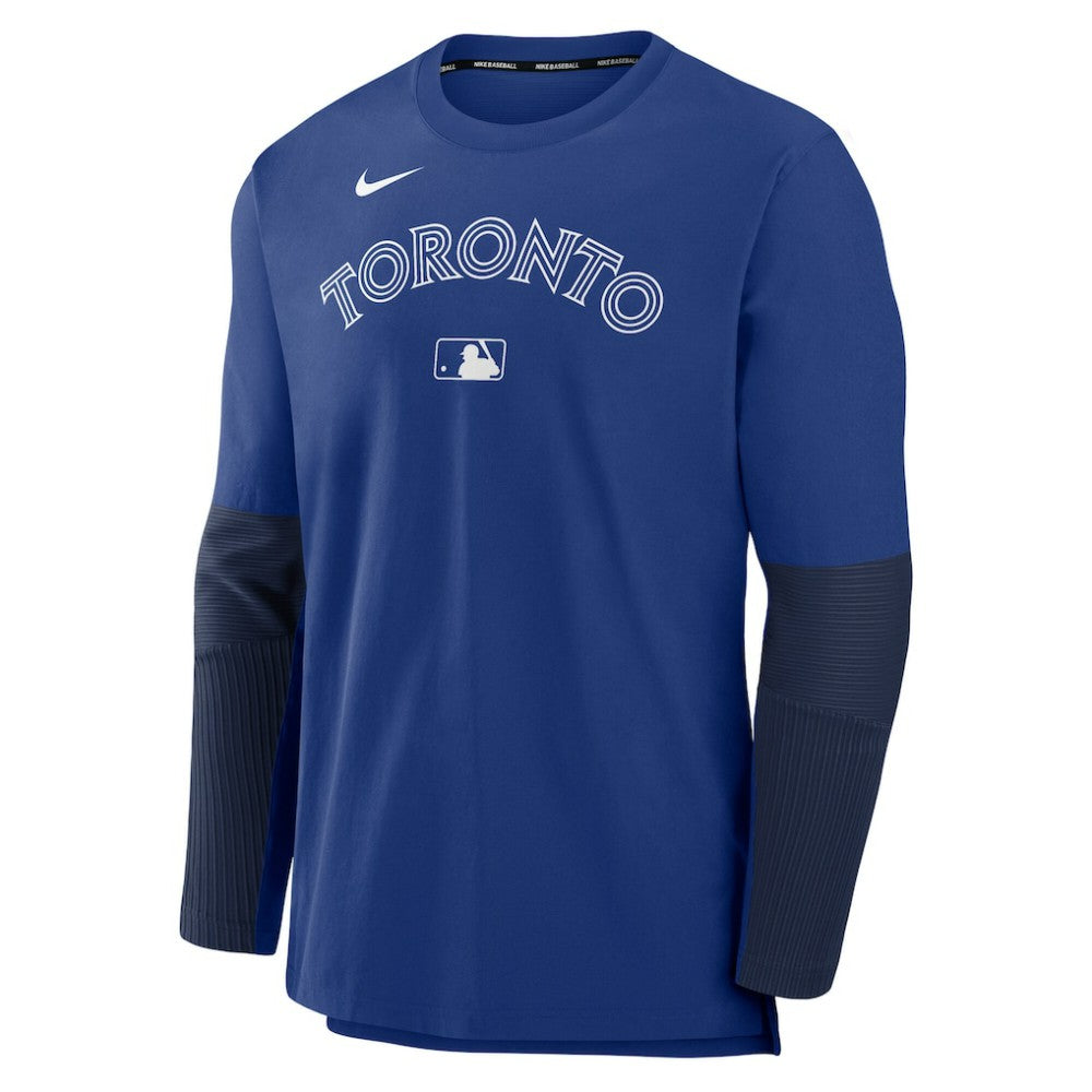 Toronto Blue Jays Nike Authentic Collection Player Dri-FIT Lightweight Pullover  - Royal/Navy Pullover