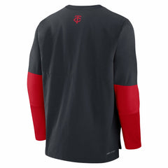 Minnesota Twins Nike Authentic Collection Player Dri-FIT Lightweight Pullover  - Navy/Red Pullover