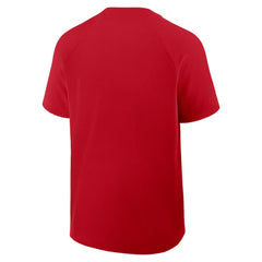 Philadelphia Phillies Nike Authentic Collection Raglan Short Sleeve Windshirt - Red