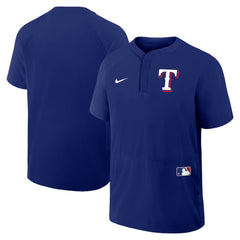Texas Rangers Nike Authentic Collection Raglan Short Sleeve Windshirt - Royal