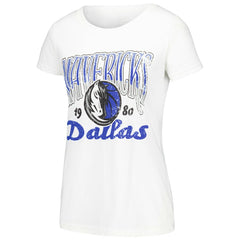 Dallas Mavericks Stadium Essentials Women's Sky High T-Shirt White