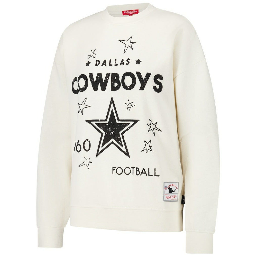 Dallas Cowboys Women's Lightweight 3.0 Logo Pullover Sweatshirt Cream