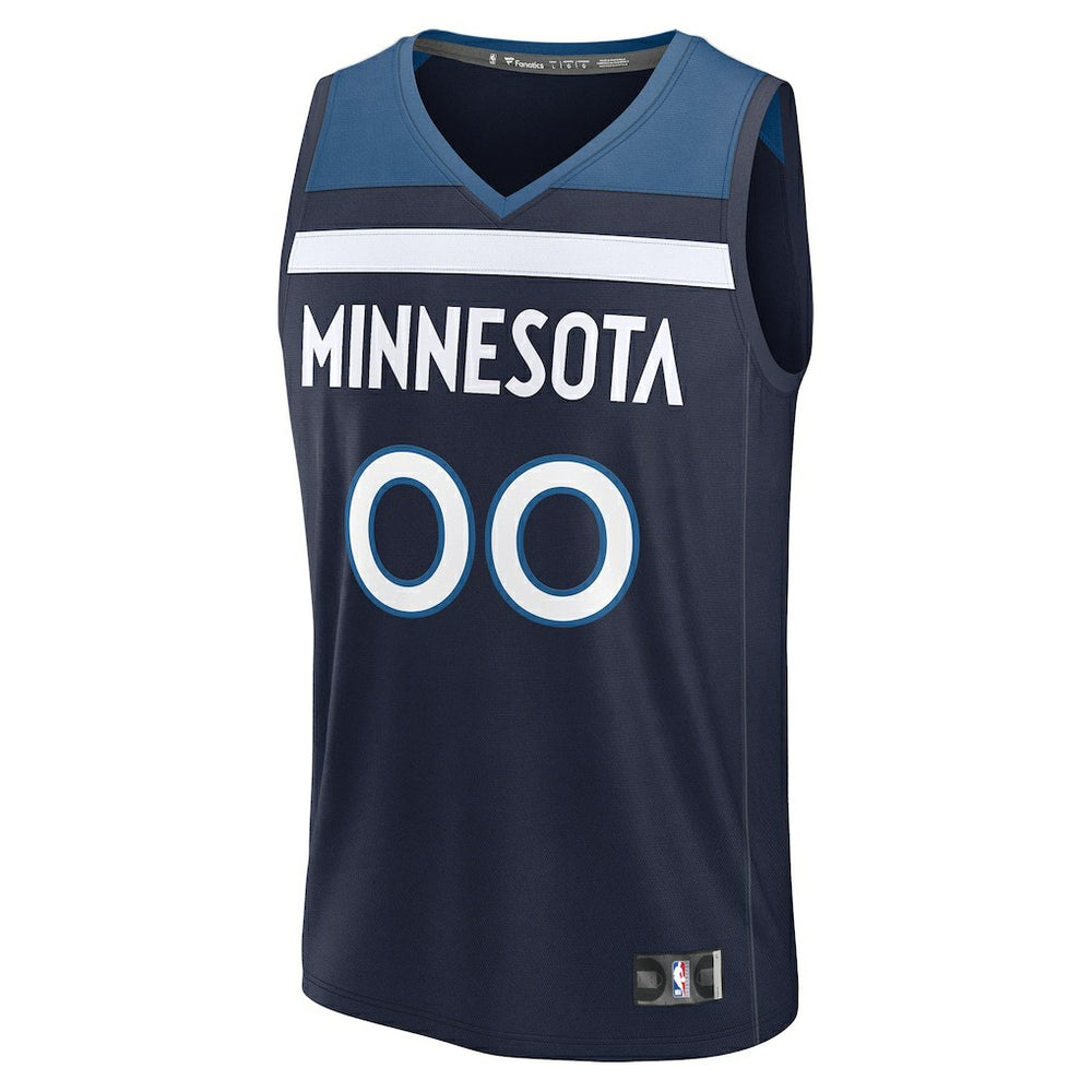 Minnesota Timberwolves Fastbreak Custom Jersey Icon Edition Navy