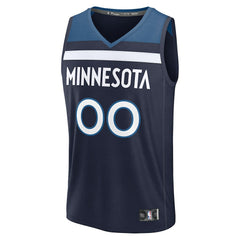 Minnesota Timberwolves Fastbreak Custom Jersey Icon Edition Navy