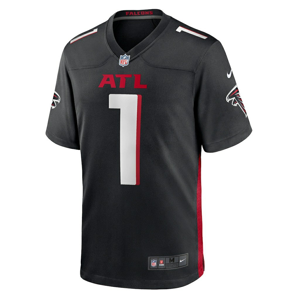Number 1 Groom Atlanta Falcons Game Jersey Black