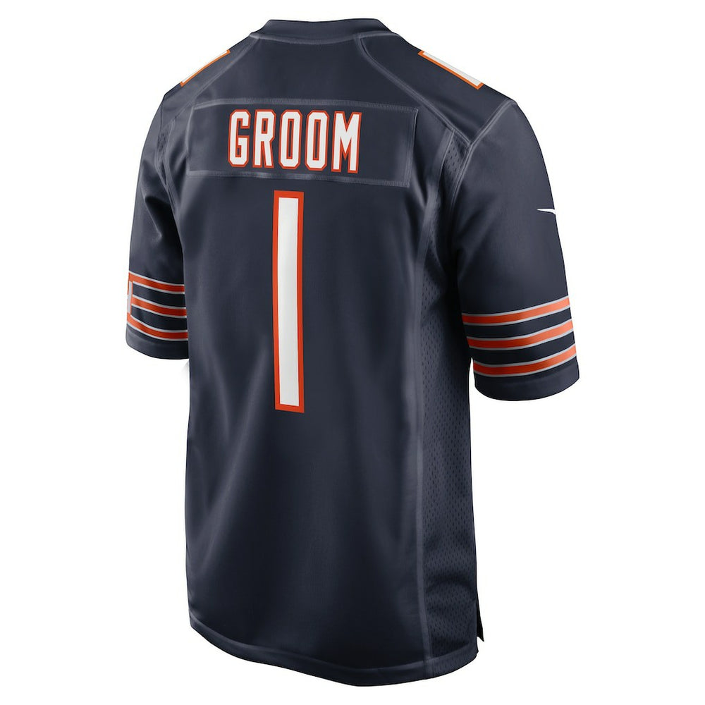 Number 1 Groom Chicago Bears Game Jersey Navy