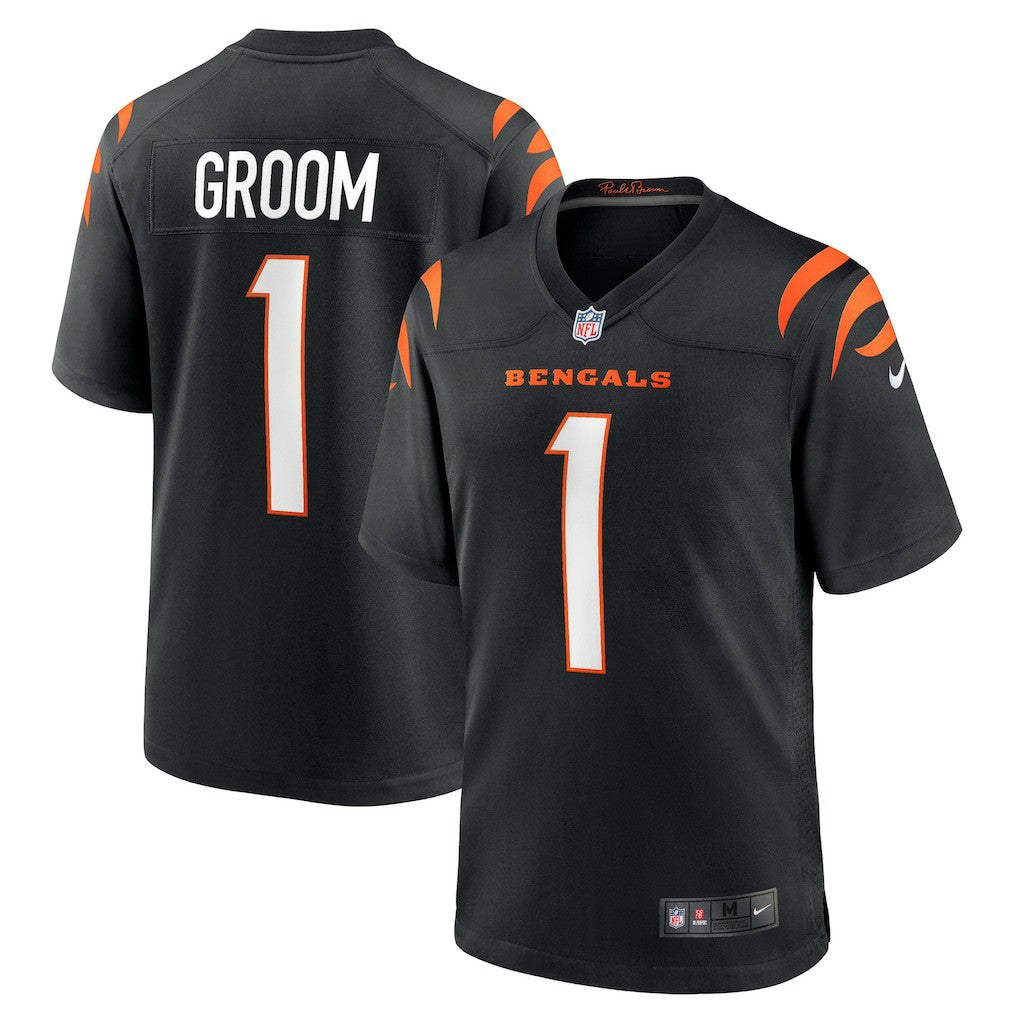 Number 1 Groom Cincinnati Bengals Game Jersey Black