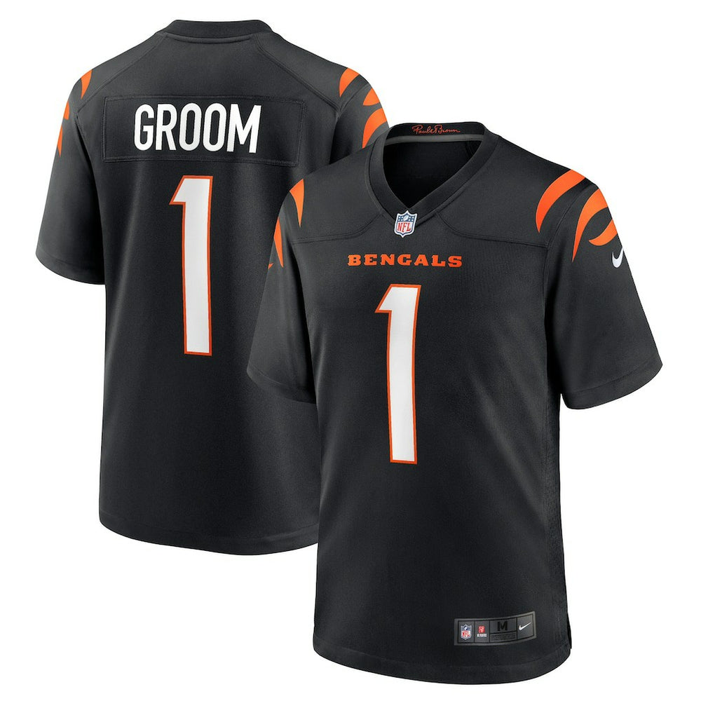 Number 1 Groom Cincinnati Bengals Game Jersey Black