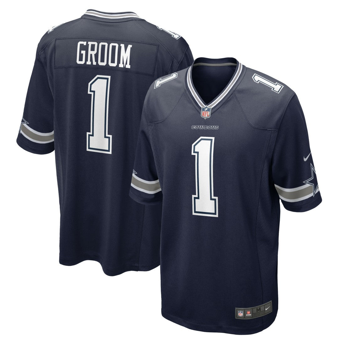 Number 1 Groom Dallas Cowboys Game Jersey Navy