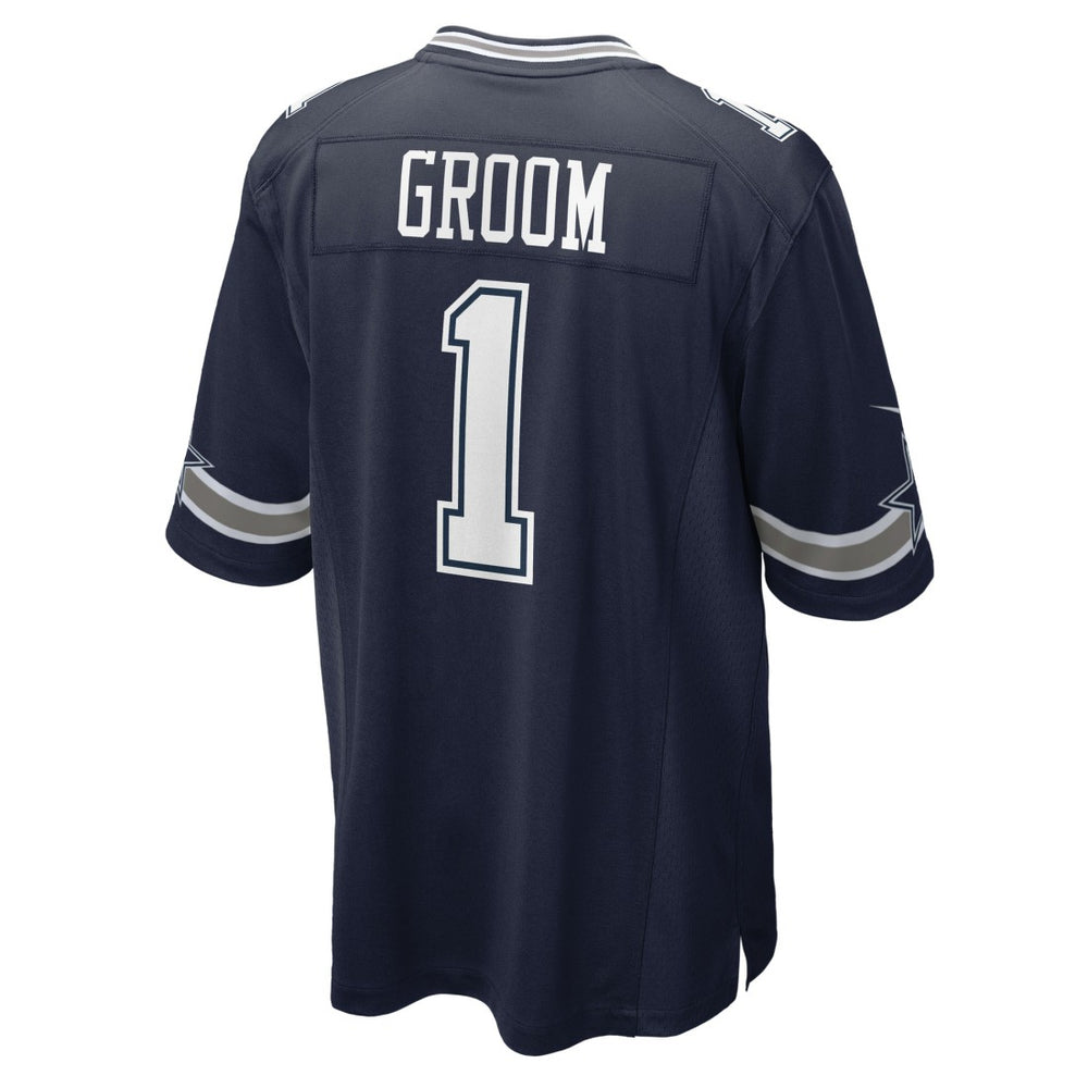 Number 1 Groom Dallas Cowboys Game Jersey Navy