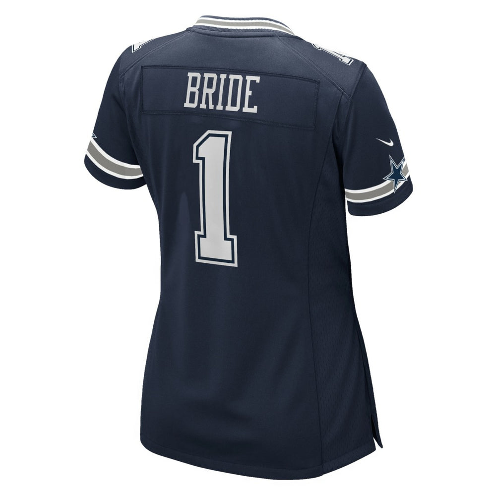 Number 1 Bride Dallas Cowboys Women's Game Jersey Navy