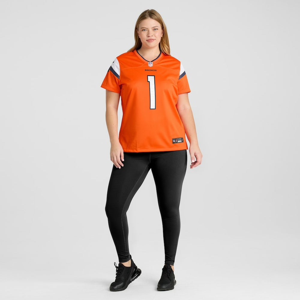 Number 1 Bride Denver Broncos Women's Game Jersey Orange