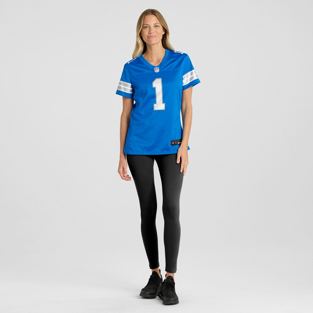 Number 1 Bride Detroit Lions Women's Game Jersey Blue