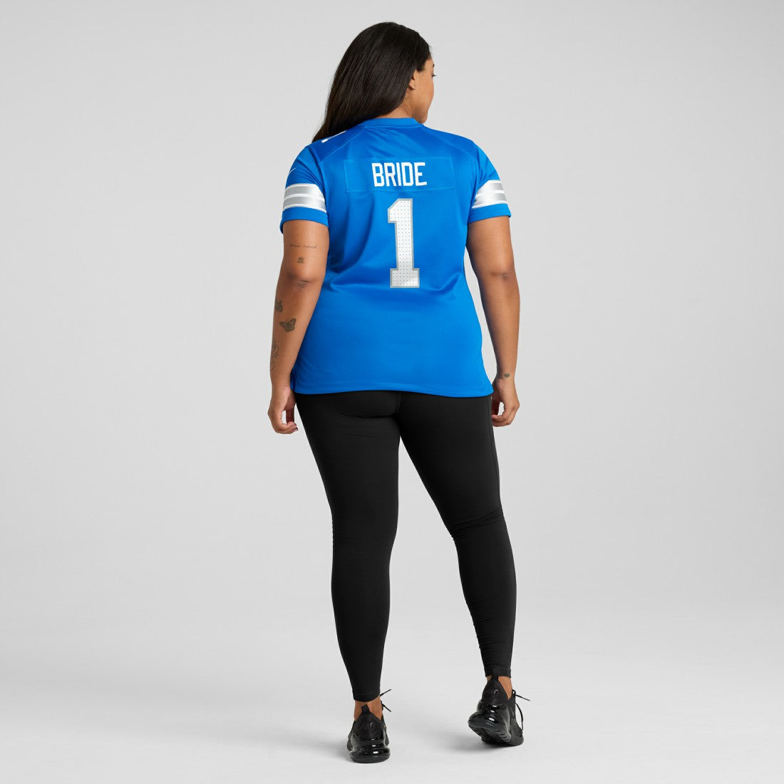 Number 1 Bride Detroit Lions Women's Game Jersey Blue