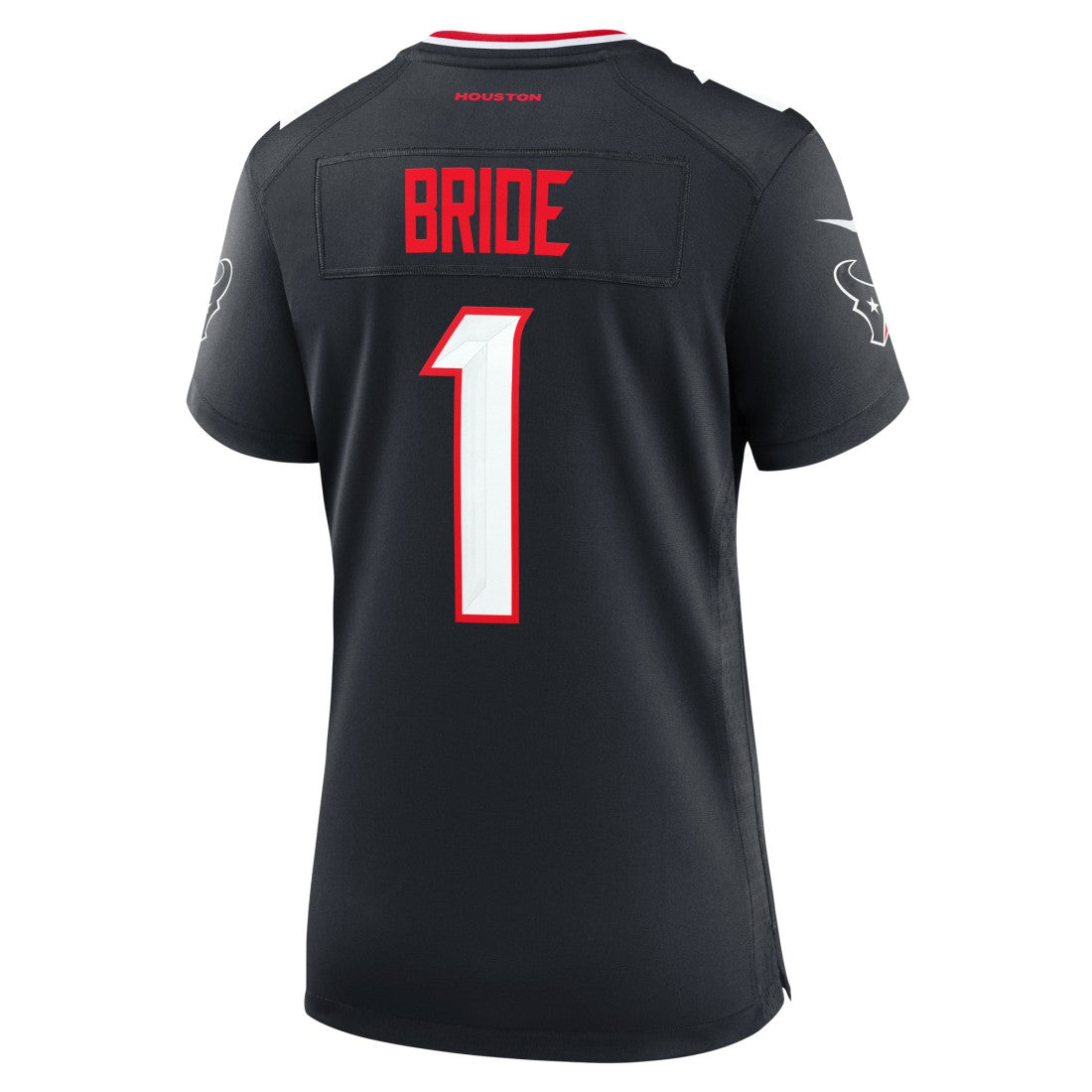 Number 1 Bride Houston Texans Women's Game Jersey Navy