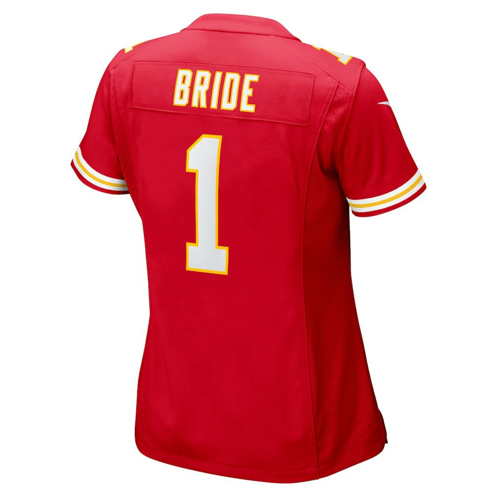 Number 1 Bride Kansas City Chiefs Women's Game Jersey Red