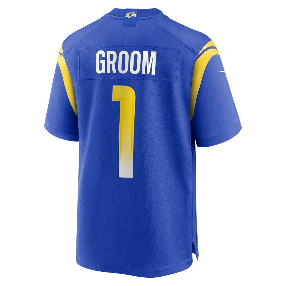 Number 1 Groom Los Angeles Rams Game Jersey Royal
