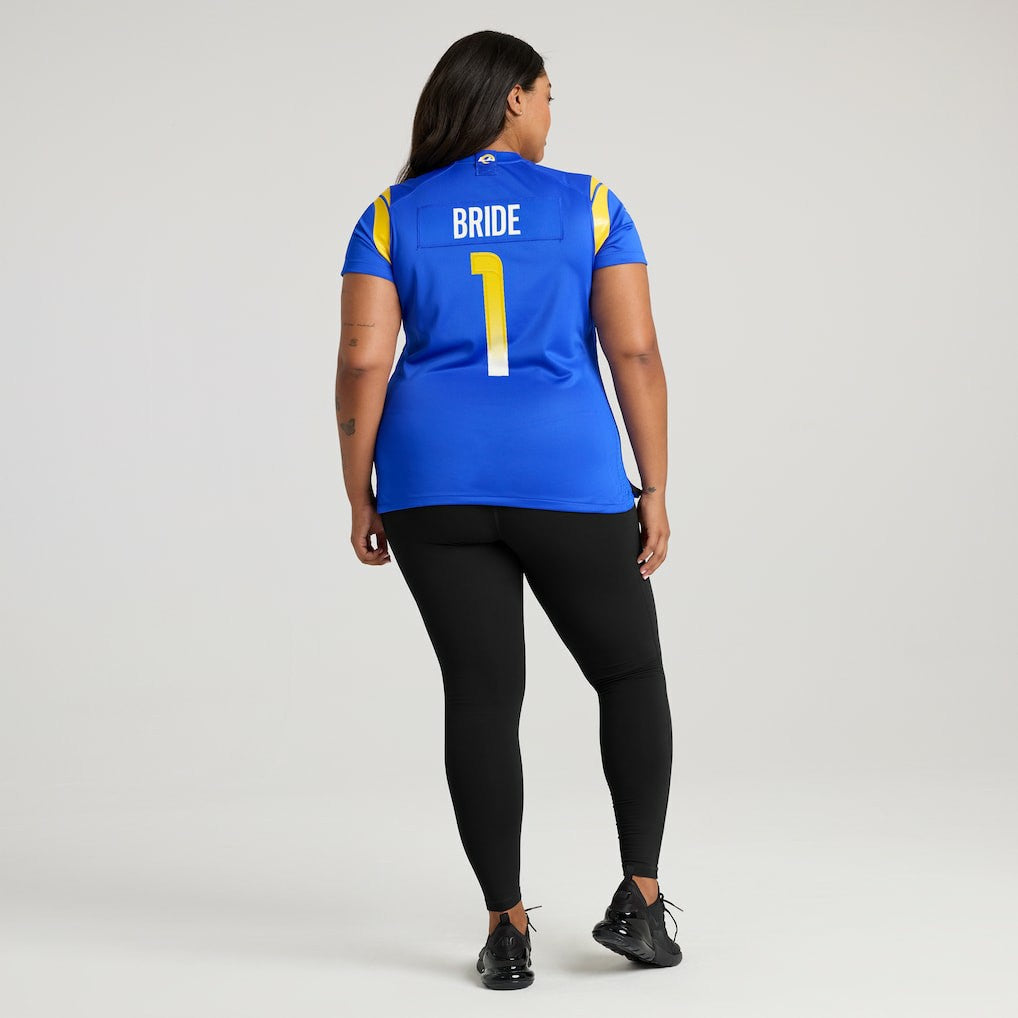 Number 1 Bride Los Angeles Rams Women's Game Jersey Royal