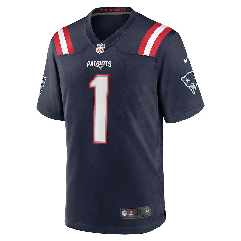 NFL Number 1 Groom New England Patriots Game Jersey - Navy
