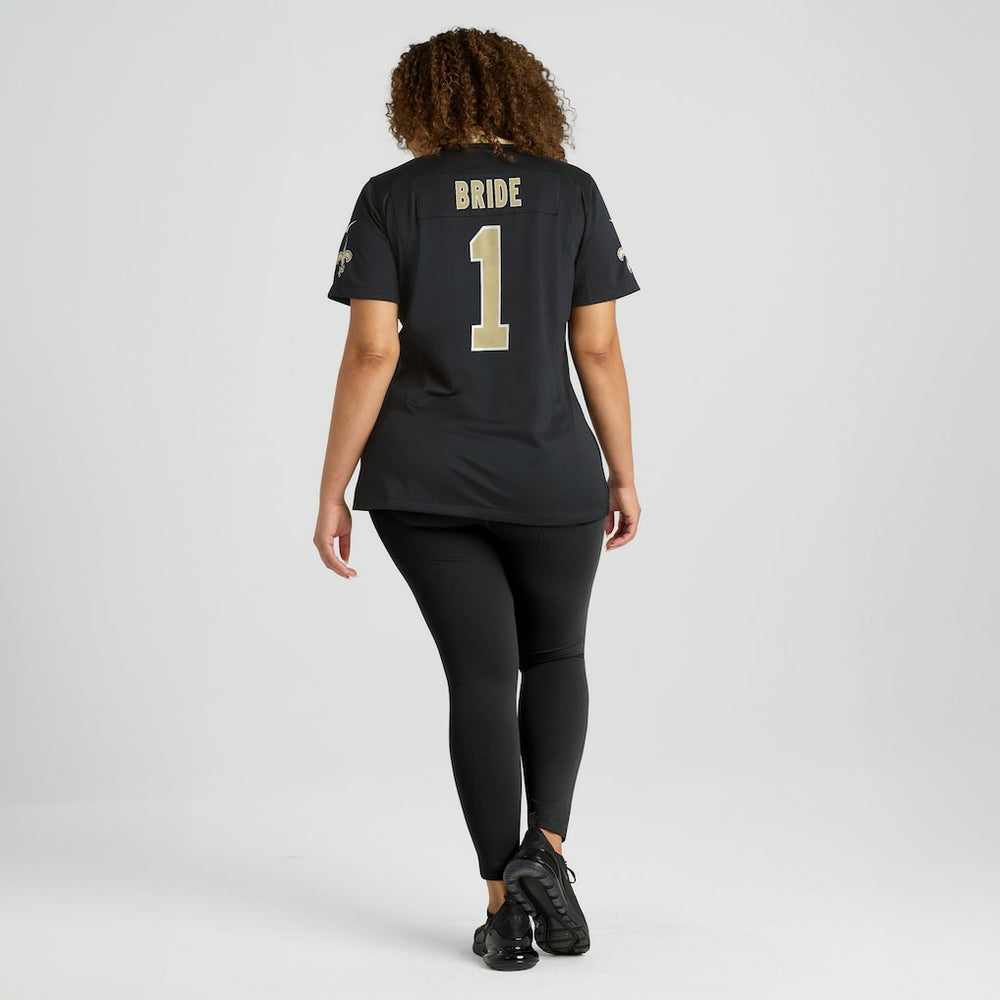 Number 1 Bride New Orleans Saints Women's Game Jersey Black