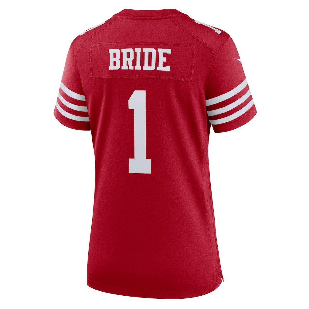 Number 1 Bride San Francisco 49ers Women's Game Jersey Scarlet