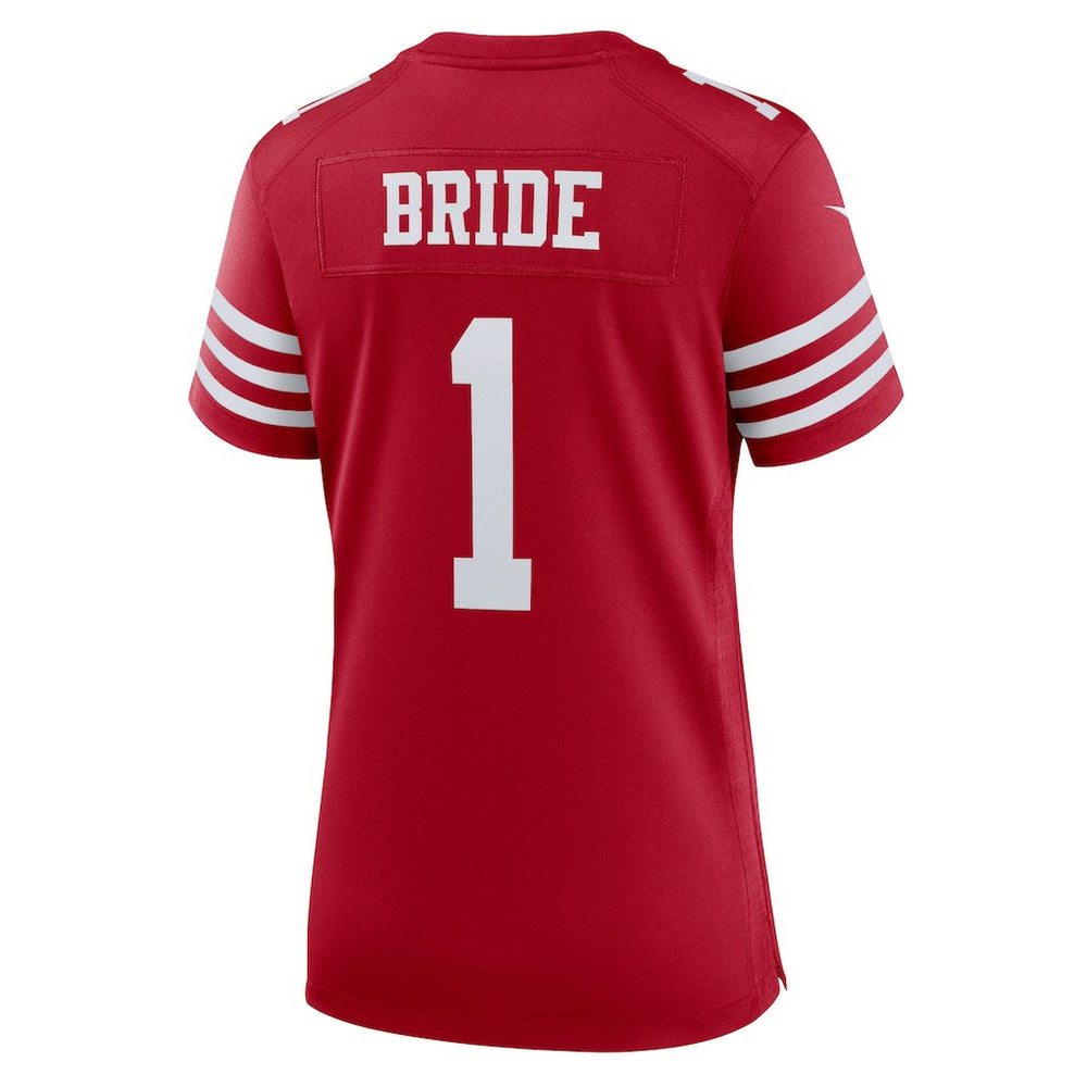 Number 1 Bride San Francisco 49ers Women's Game Jersey Scarlet